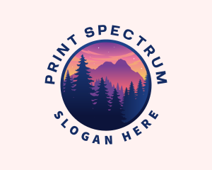 Forest Outdoor Mountain logo design