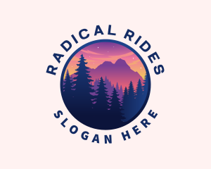 Forest Outdoor Mountain logo design