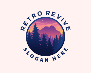 Forest Outdoor Mountain logo design