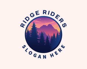 Forest Outdoor Mountain logo design