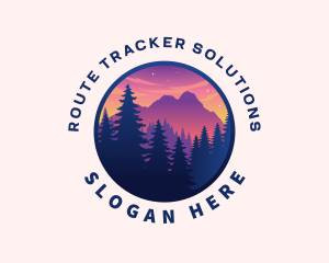 Forest Outdoor Mountain logo design