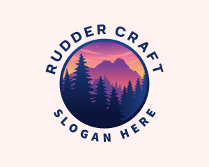 Forest Outdoor Mountain logo design