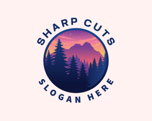 Forest Outdoor Mountain logo design