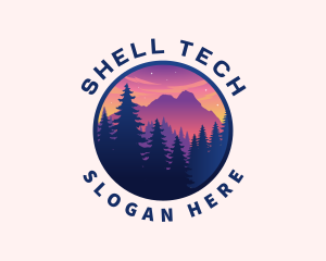 Forest Outdoor Mountain logo design