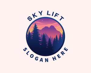 Forest Outdoor Mountain logo design