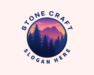 Forest Outdoor Mountain logo design