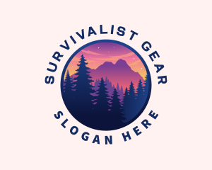 Forest Outdoor Mountain logo design