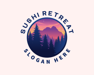 Forest Outdoor Mountain logo design