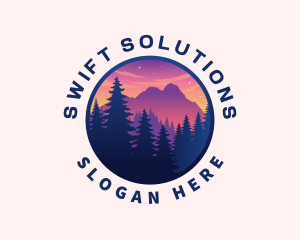 Forest Outdoor Mountain logo design