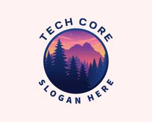 Forest Outdoor Mountain logo design