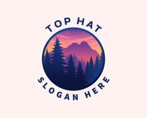 Forest Outdoor Mountain logo design