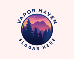 Forest Outdoor Mountain logo design