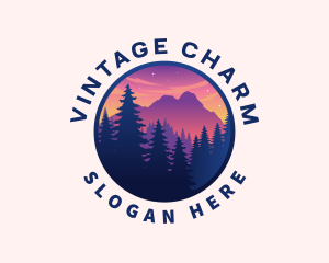 Forest Outdoor Mountain logo design