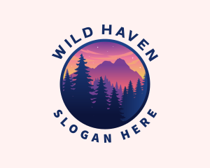 Forest Outdoor Mountain logo design