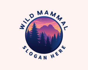 Forest Outdoor Mountain logo design