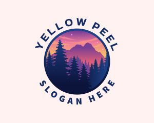 Forest Outdoor Mountain logo design