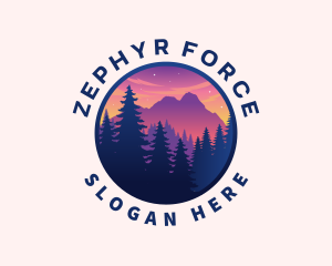 Forest Outdoor Mountain logo design