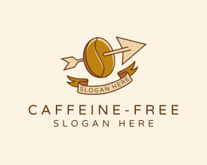 Coffee Bean Arrow  logo design