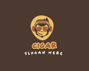 Cool Chimp Headset logo design