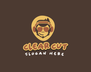 Cool Chimp Headset logo design