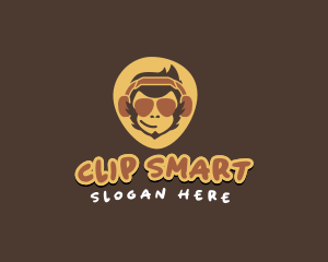 Cool Chimp Headset logo design