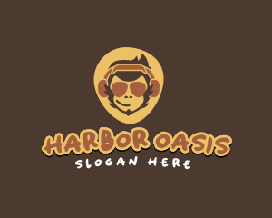 Cool Chimp Headset logo design