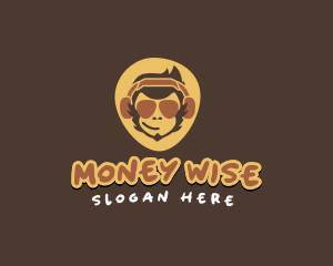 Cool Chimp Headset logo design