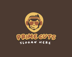 Cool Chimp Headset logo design