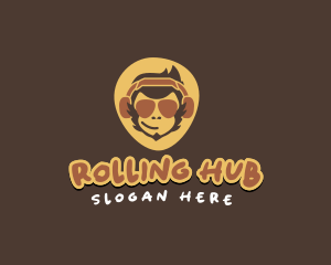 Cool Chimp Headset logo design