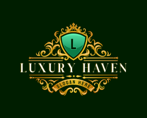 Luxury Shield Crown logo design