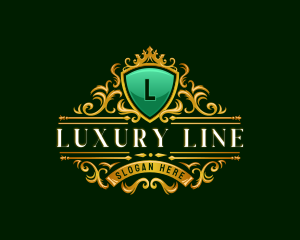 Luxury Shield Crown logo design