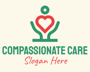 Charity Love Caring Hand logo design