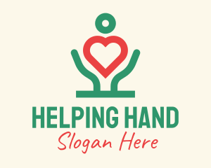 Charity Love Caring Hand logo design