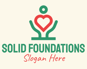 Charity Love Caring Hand logo