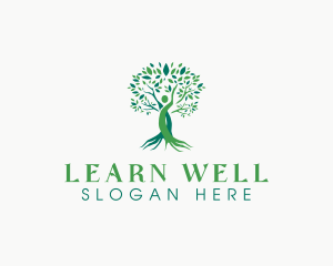 Wellness Human Tree logo design