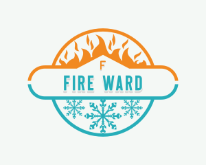 Fire Ice Hvac logo design