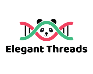 DNA Thread Panda  logo design