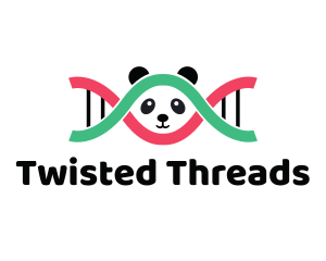 DNA Thread Panda  logo design