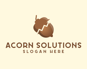 Acorn Nut Arrow logo design