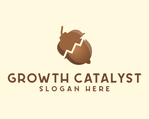 Acorn Nut Arrow logo design