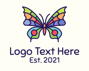 Colorful Butterfly Insect logo