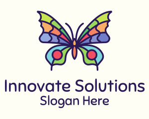 Colorful Butterfly Insect Logo