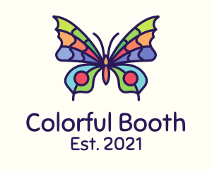 Colorful Butterfly Insect logo design