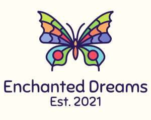 Colorful Butterfly Insect logo