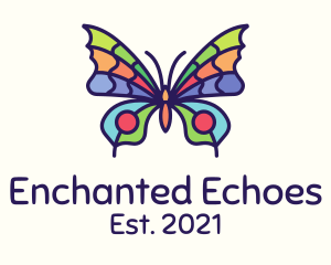 Colorful Butterfly Insect logo design