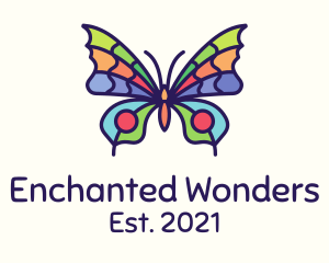 Colorful Butterfly Insect logo design