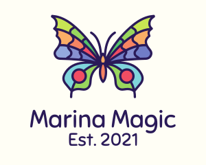 Colorful Butterfly Insect logo design