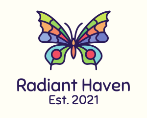 Colorful Butterfly Insect logo