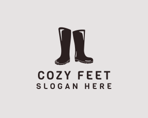 Rubber Boots Footwear logo design