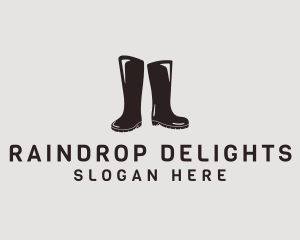 Rubber Boots Footwear logo design